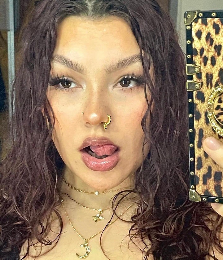 Black Diamond Dangling Nose Ring