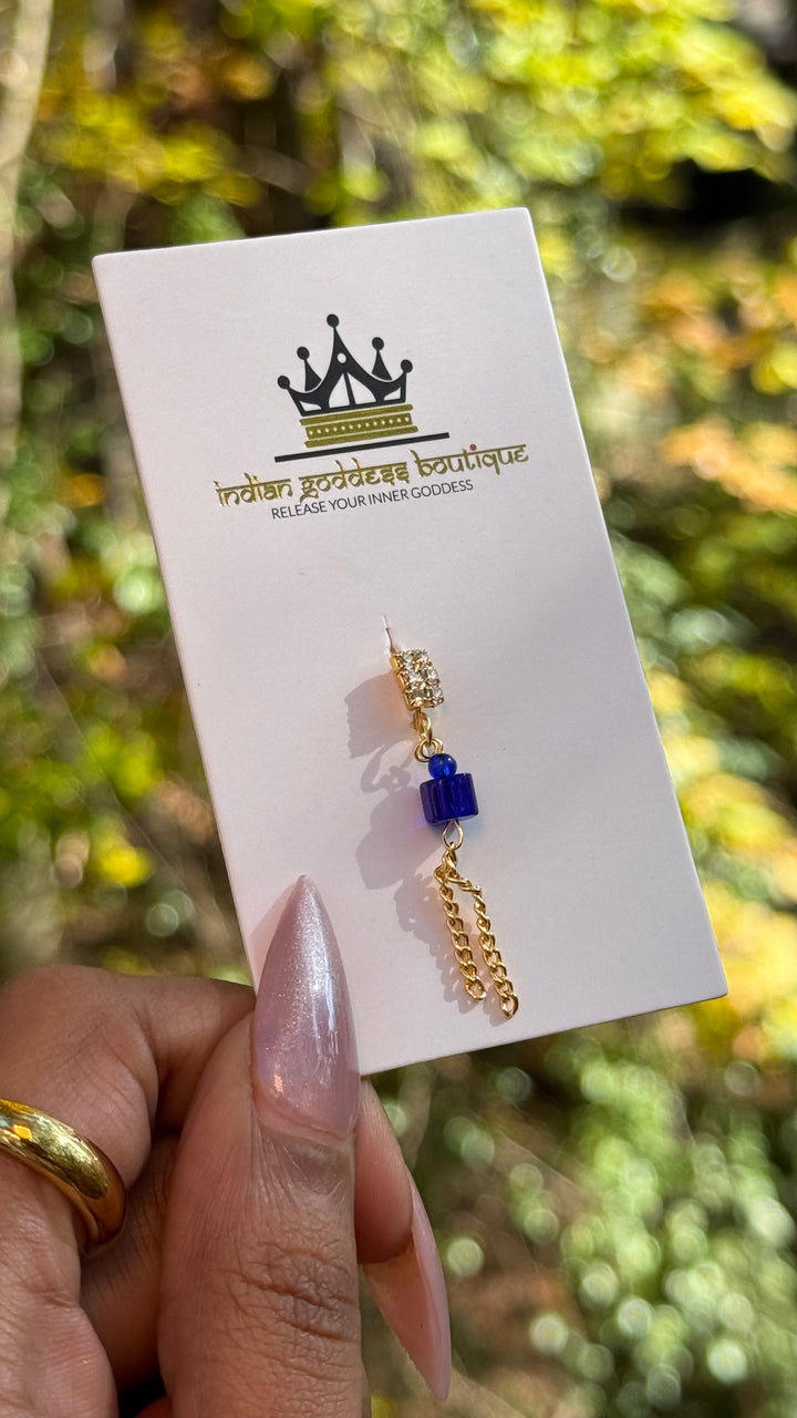 Block Dangling Nose Ring