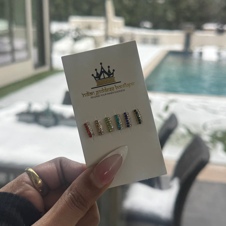 Thick Colored Hoop Nose Rings Set