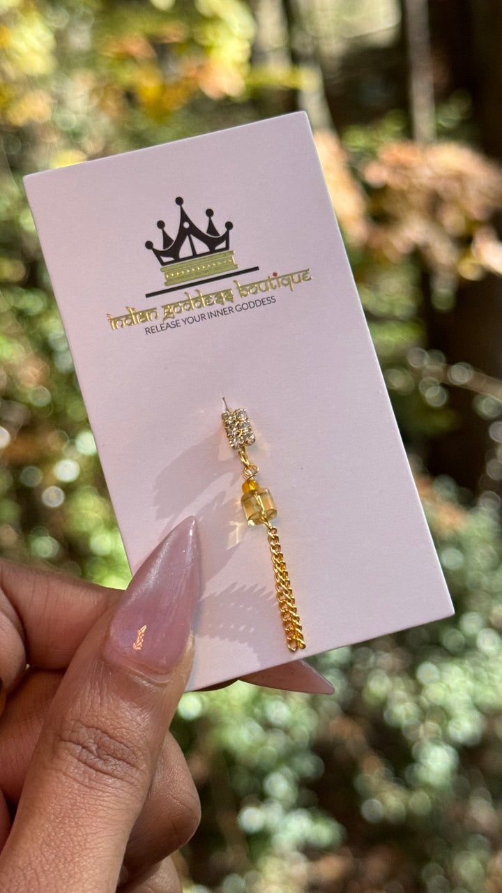 Block Dangling Nose Ring