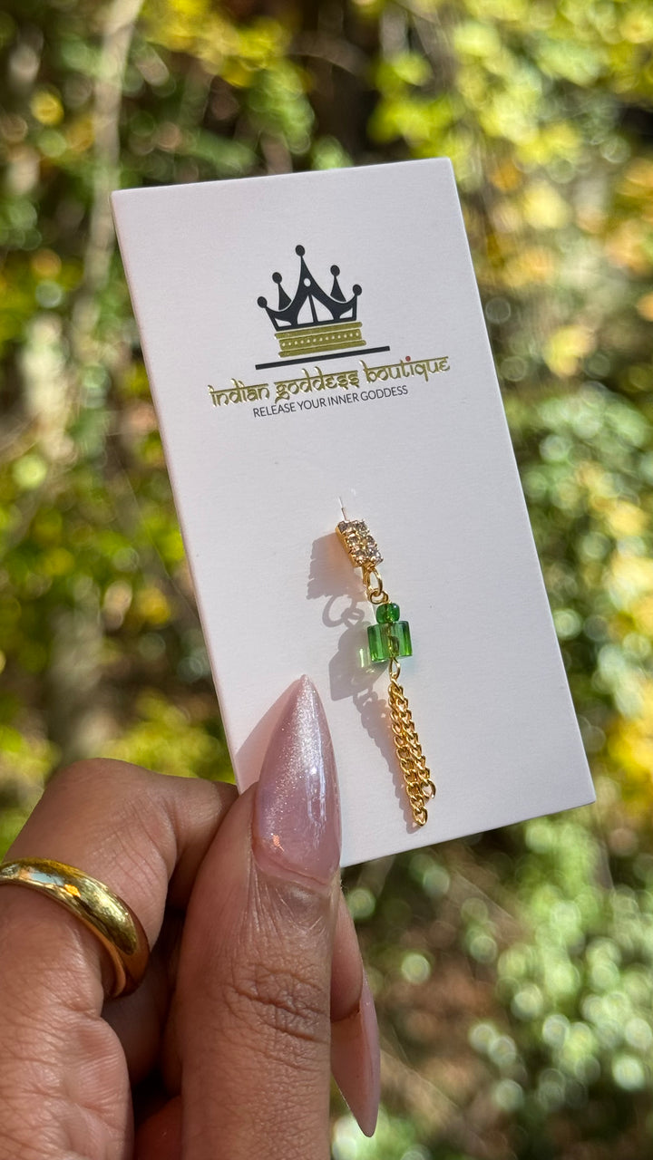 Block Dangling Nose Ring