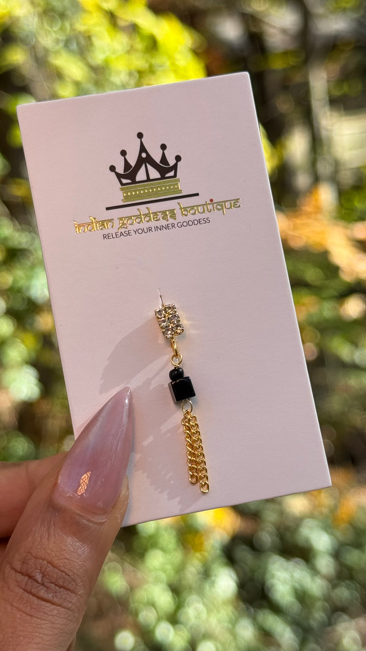 Block Dangling Nose Ring