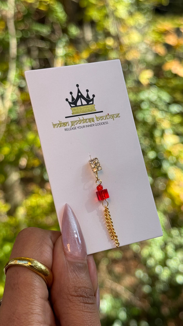 Block Dangling Nose Ring