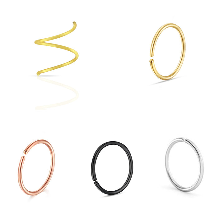 Phenomenal Set of 57 Colored Nose Rings