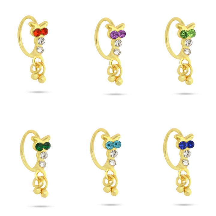 Phenomenal Set of 57 Colored Nose Rings