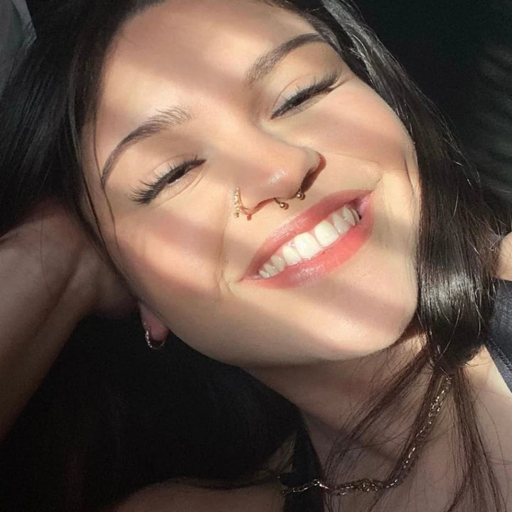 3 Diamond with Diamond Dangling End Nose Cuff