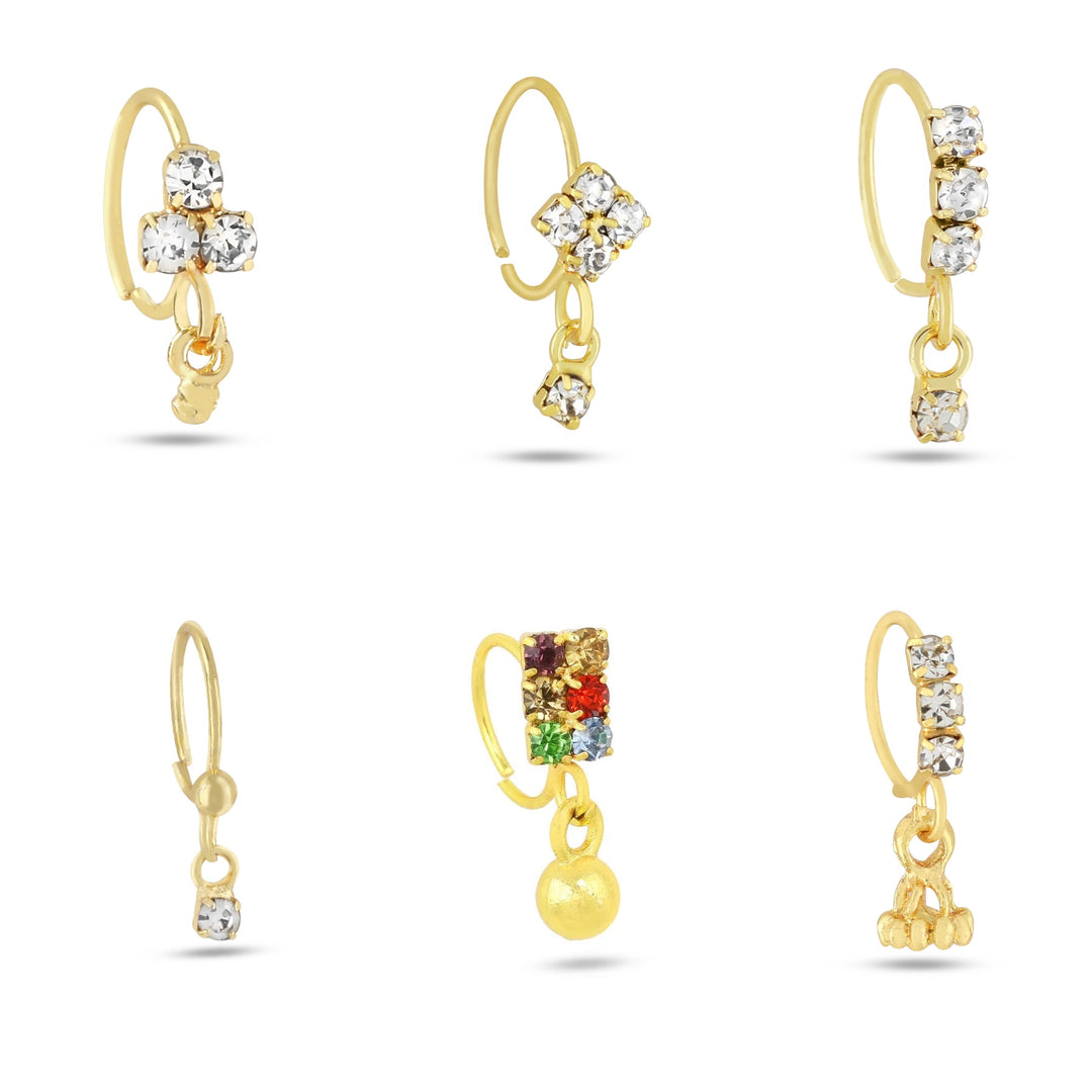 Best Set of Dangling Hoop Nose Rings