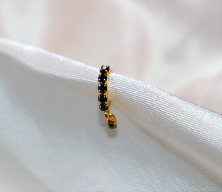 Black Diamond Dangling Nose Ring