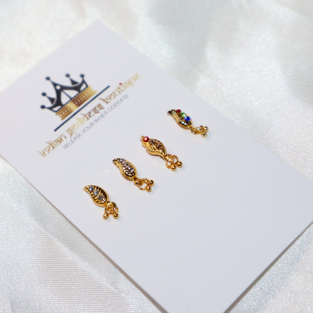 Fall Leaf Set of 4 Nose Rings