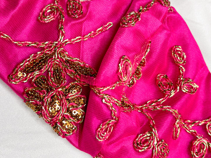 Hot Pink and Gold Goddess Face Mask