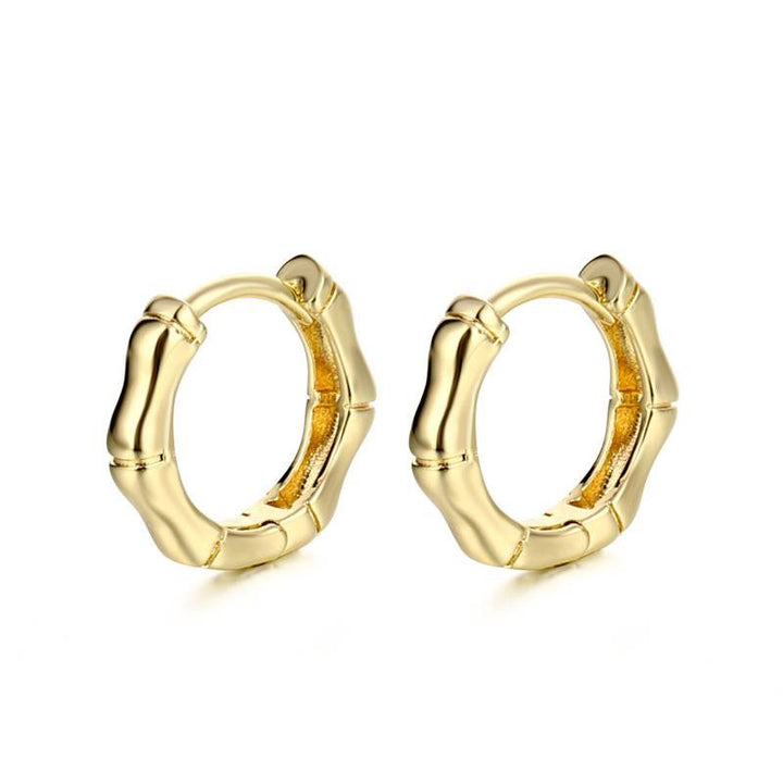 Mini Hexagon Gold Hoop Earrings