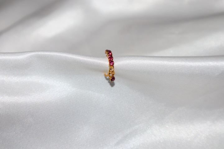 Hot Pink Dangling Nose Ring