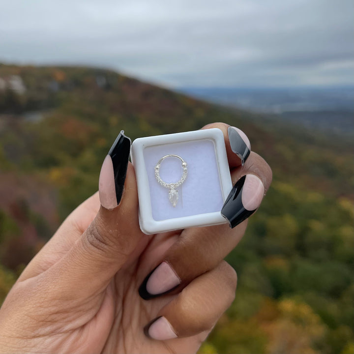 Pointy Big Diamond Septum Ring