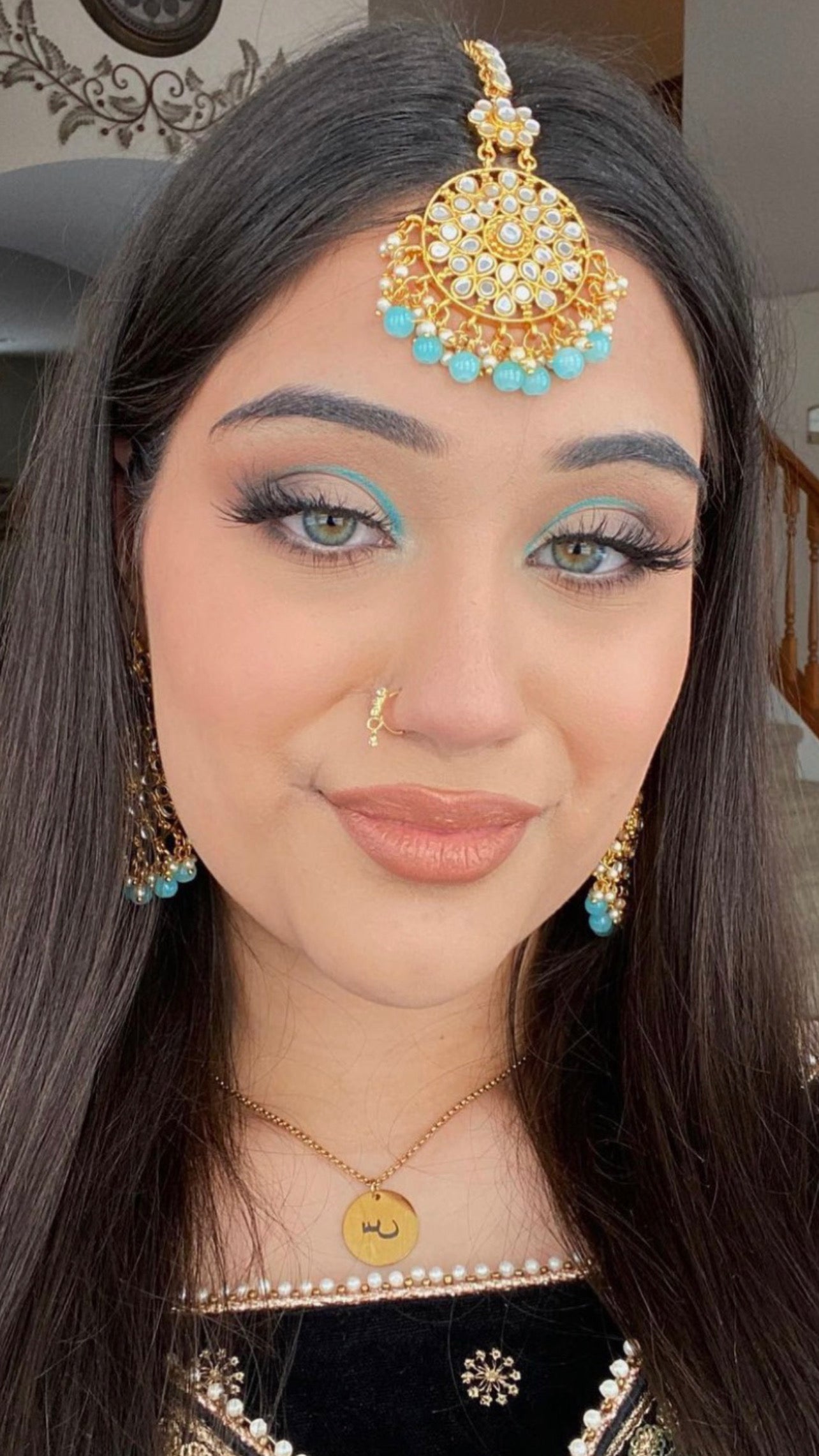 Gold nose ring for goddess Clearance