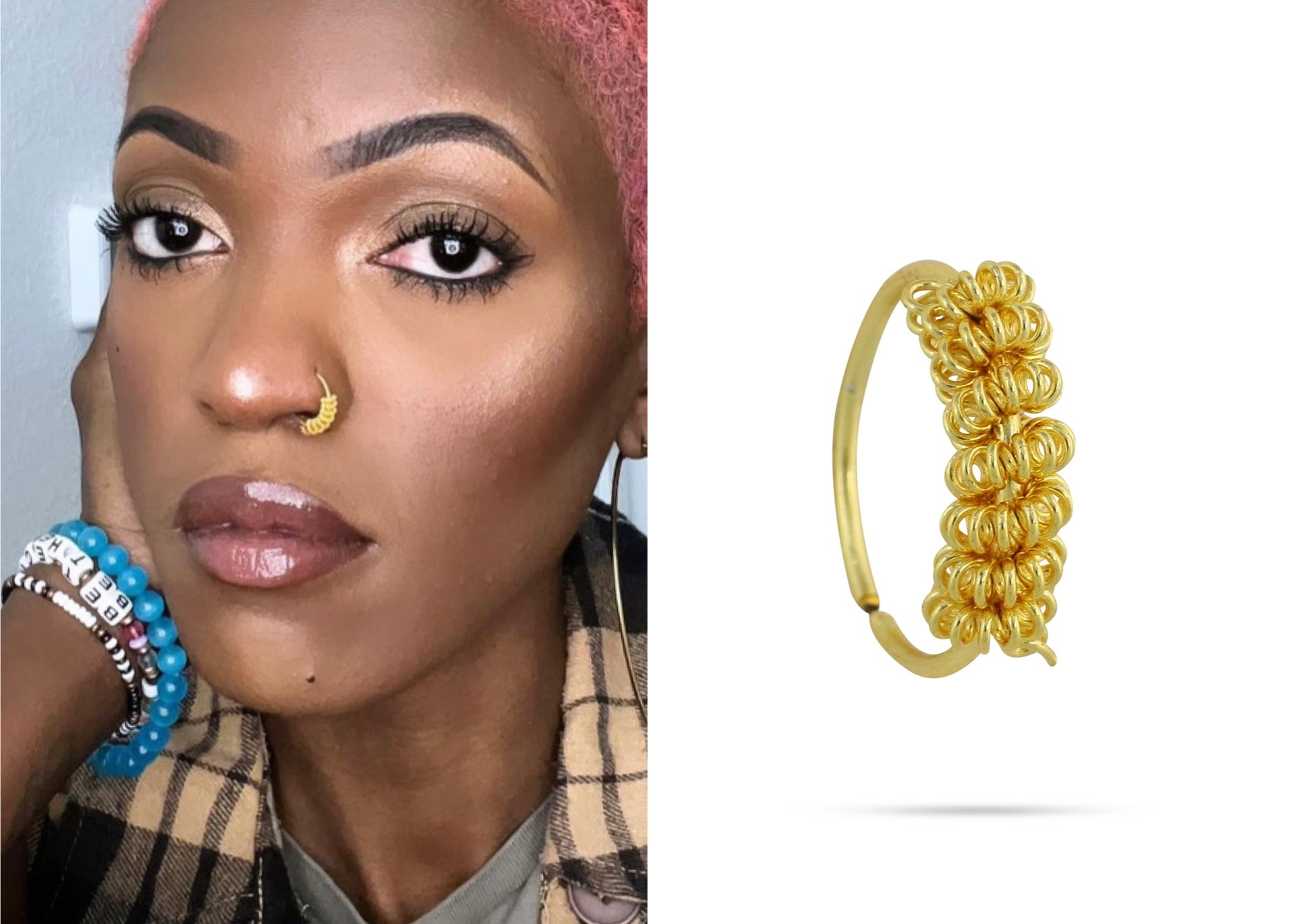 Stacked Coils Nose Rings
