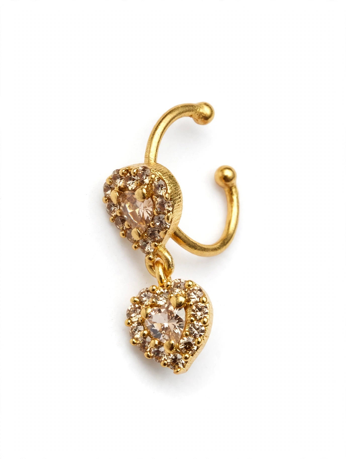 2 Diamond Dangling Heart