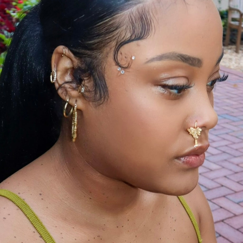 Dangling Butterfly Nose Ring