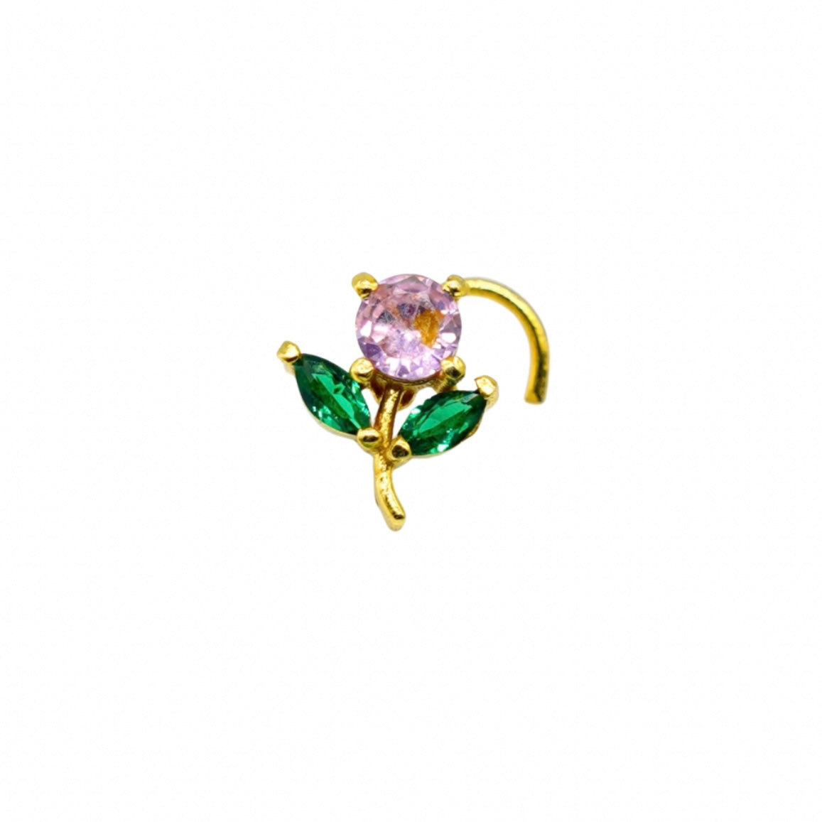 Pink Tulip Nose Ring