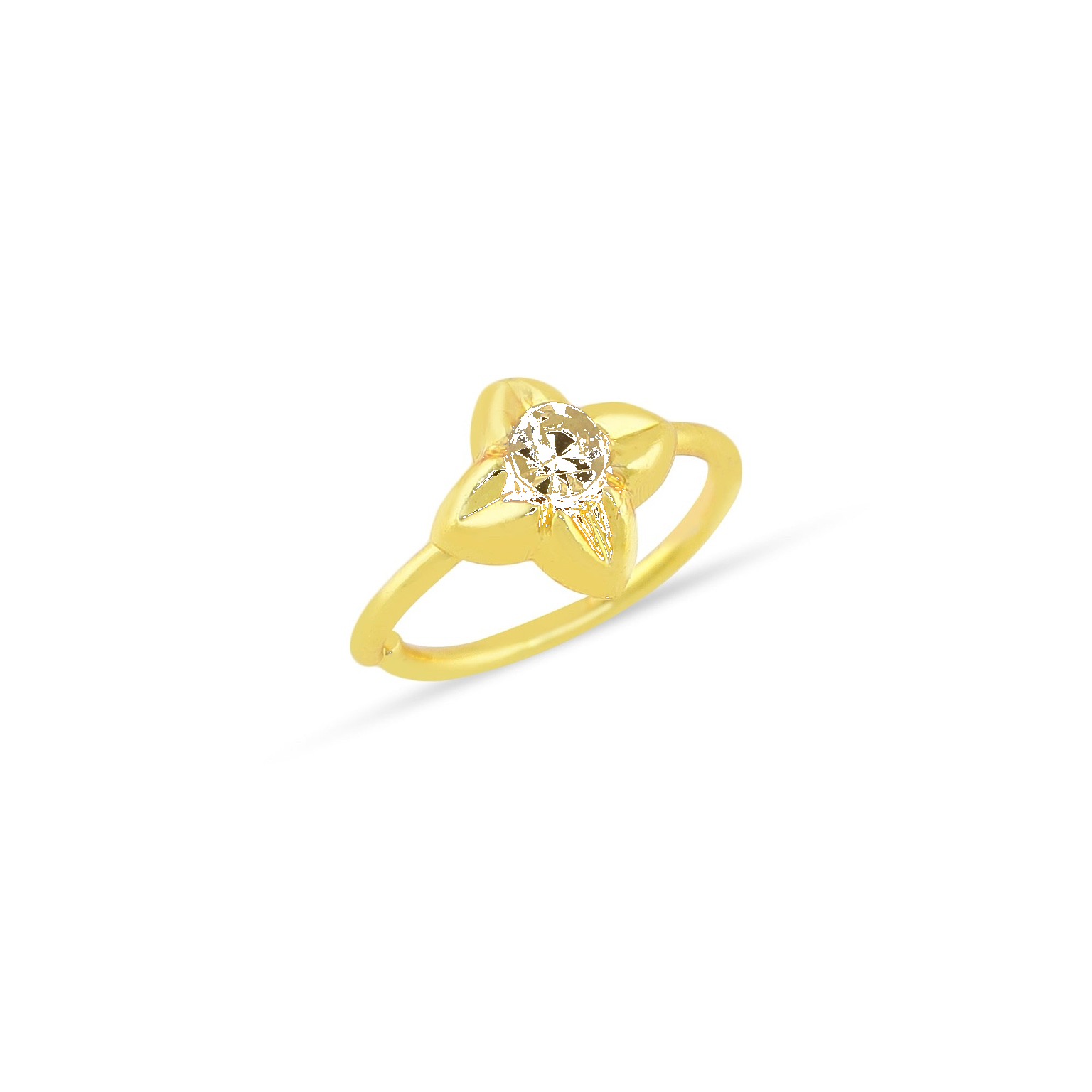 4 Petal Flower Hoop Nose Ring