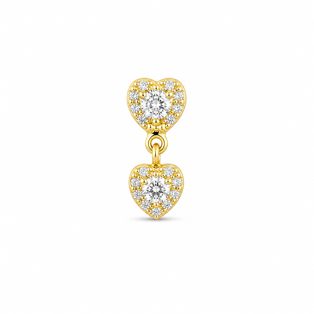 2 Diamond Dangling Heart