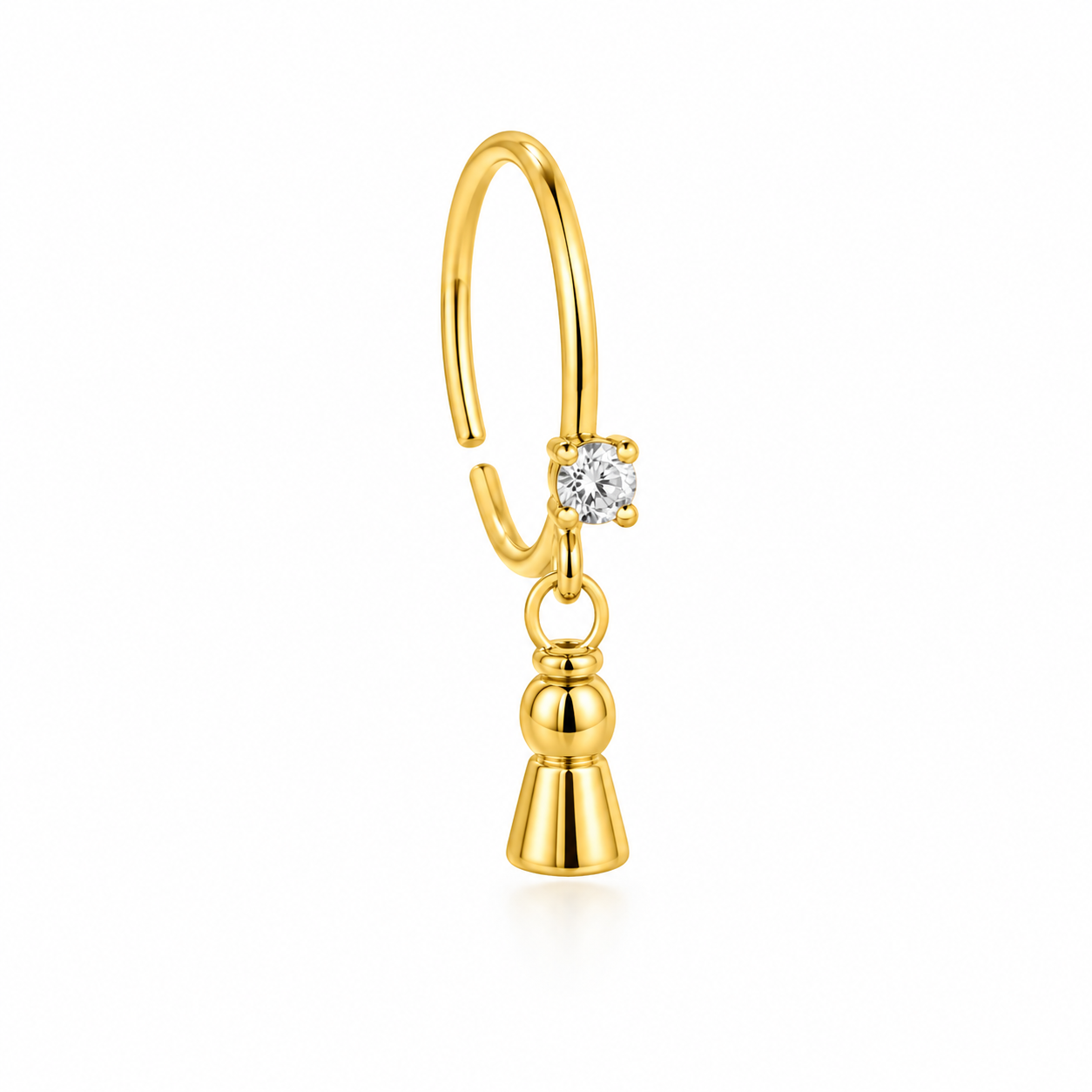 1 Diamond Bell Dangle Nose Ring