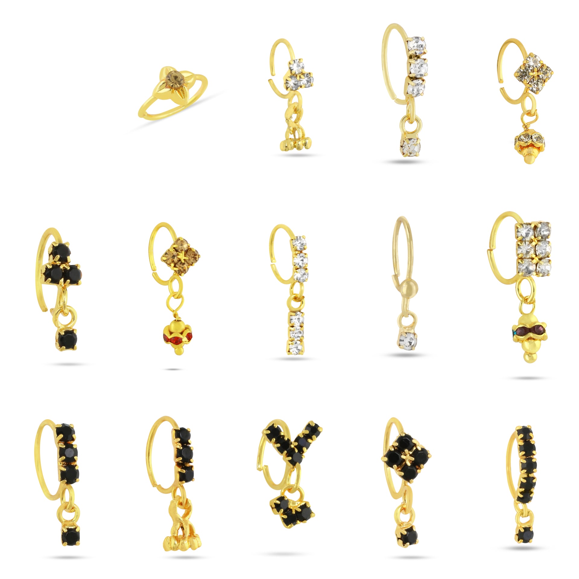 Fall Nose Ring Collection Set of 14