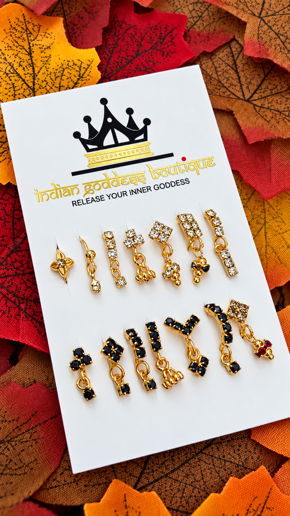 Fall Nose Ring Collection Set of 14