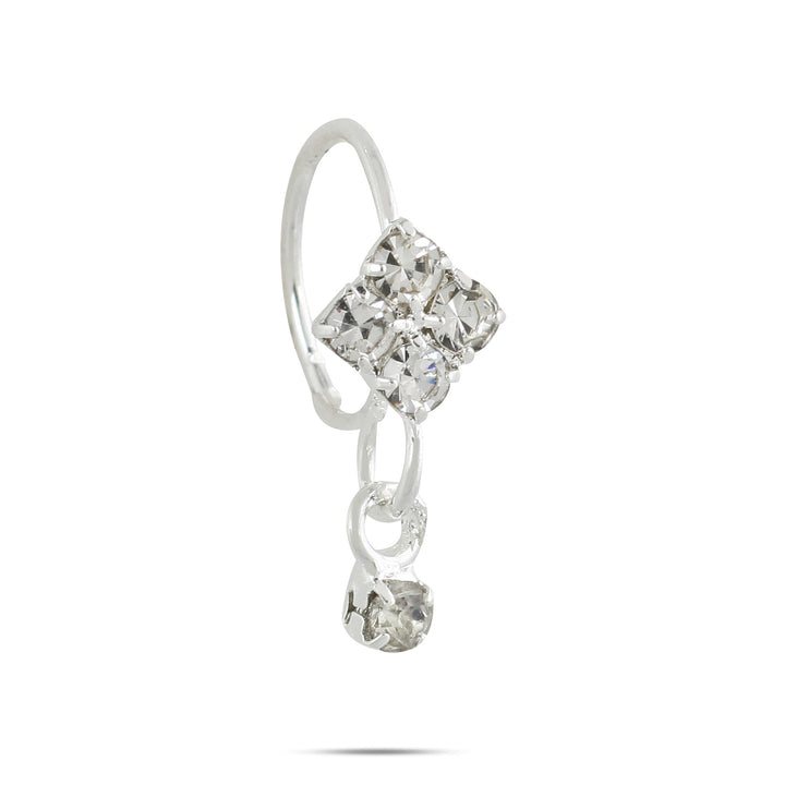 4 Set Of Gold Plated Nose Rings In Silver