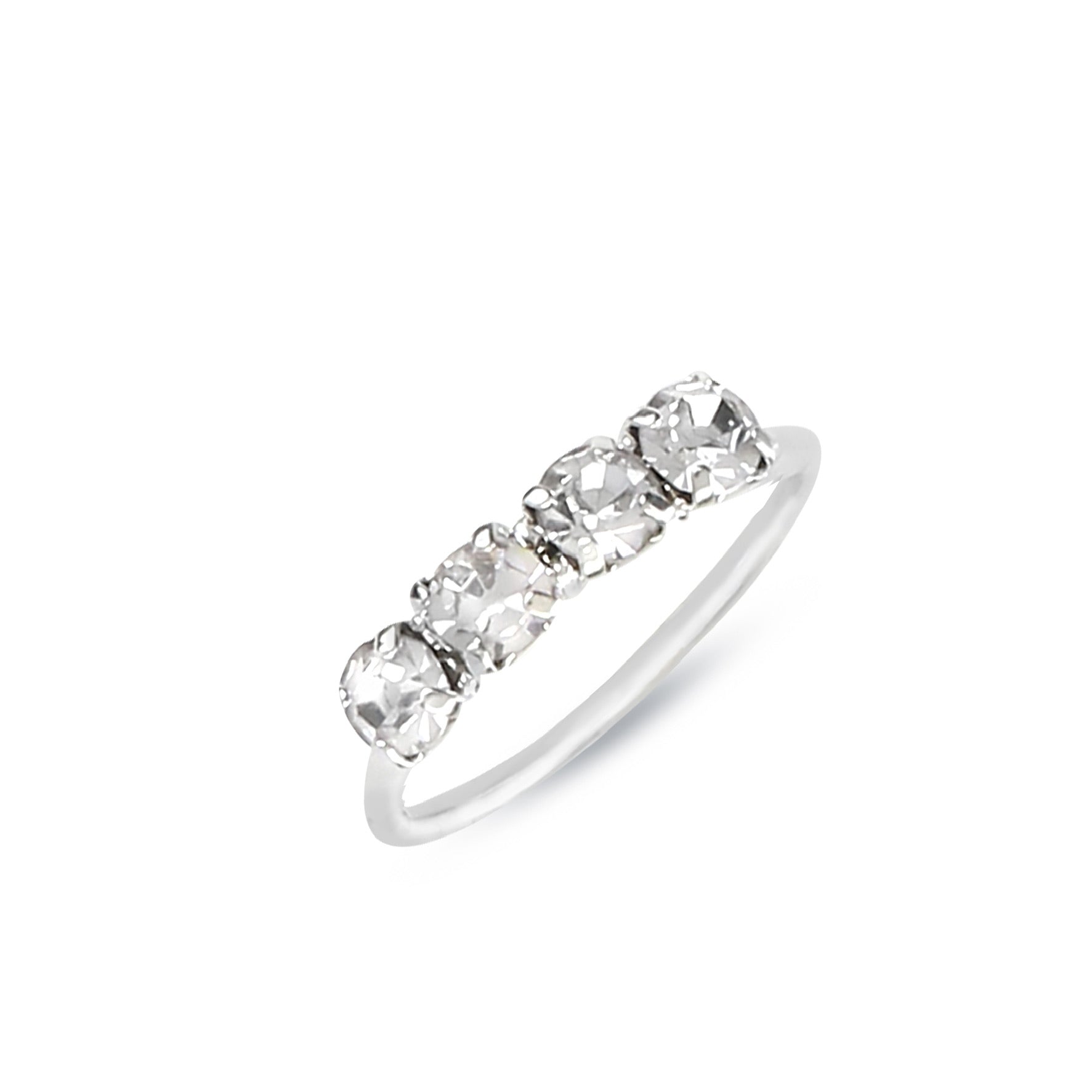 Silver & 5 Diamond Nose Ring