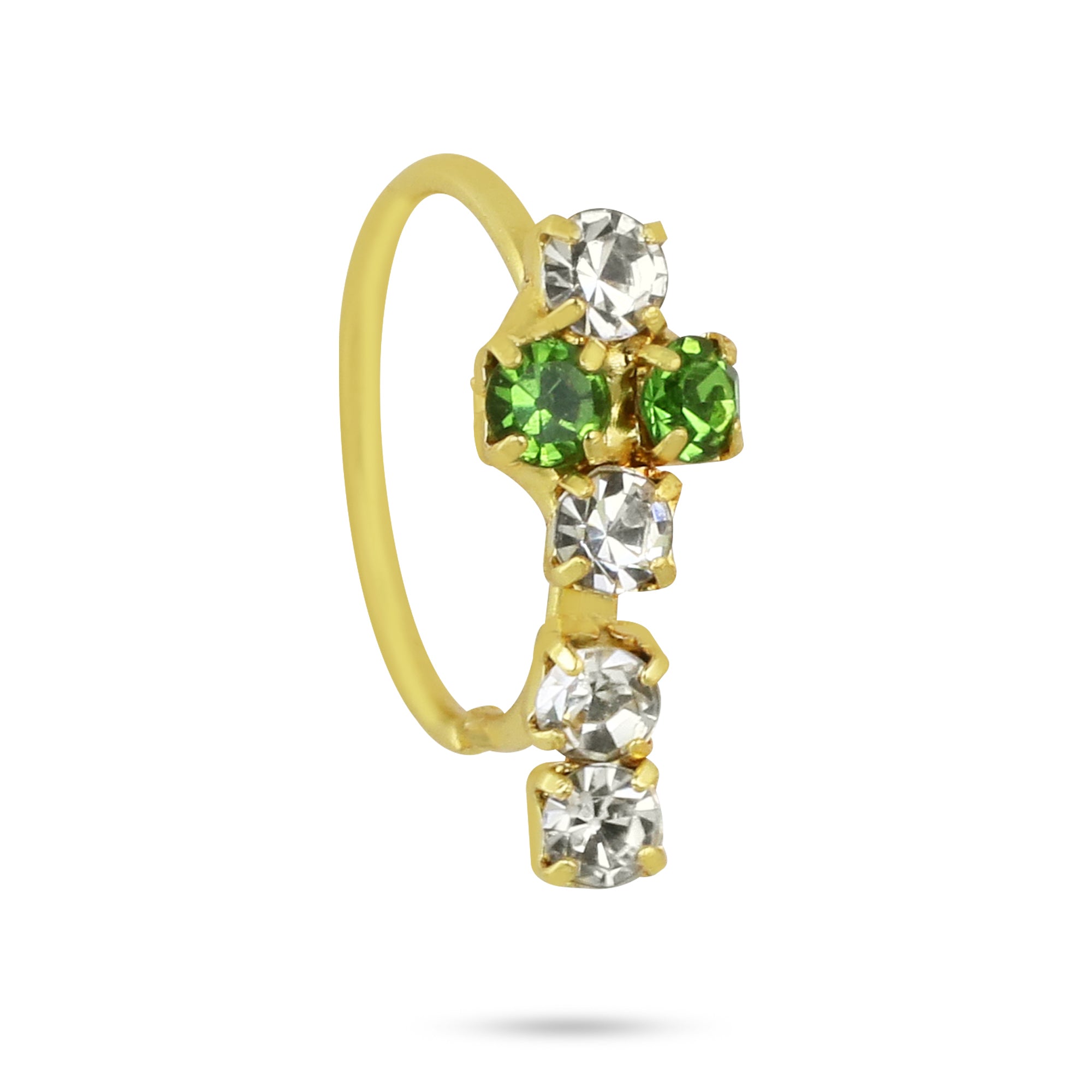 Dangling T Shape Diamond Nose Ring