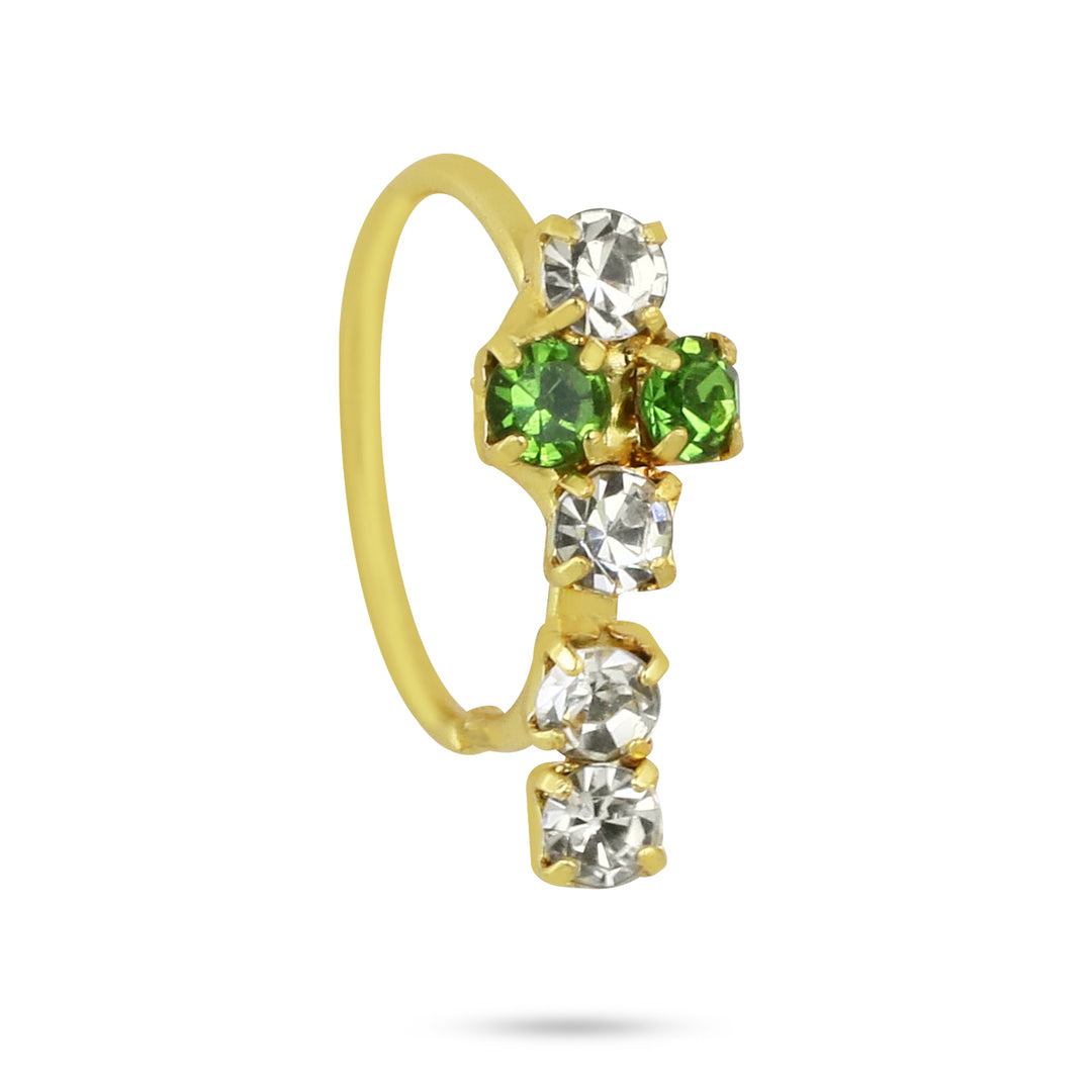 Dangling T Shape Diamond Nose Ring