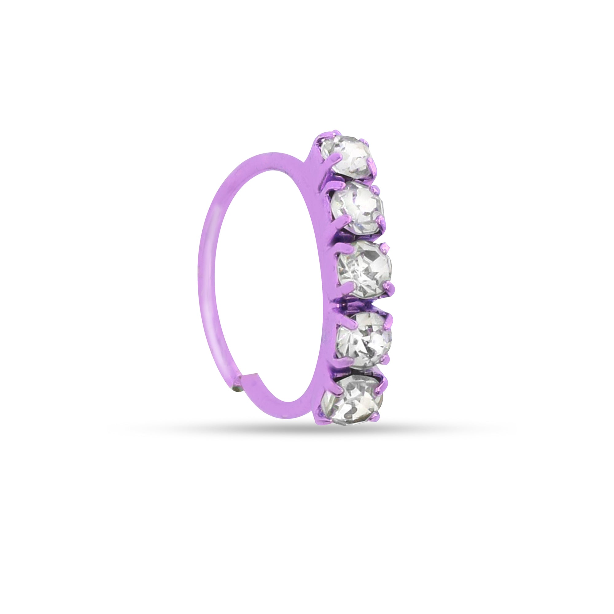 Neon Colored Diamond Nose Ring
