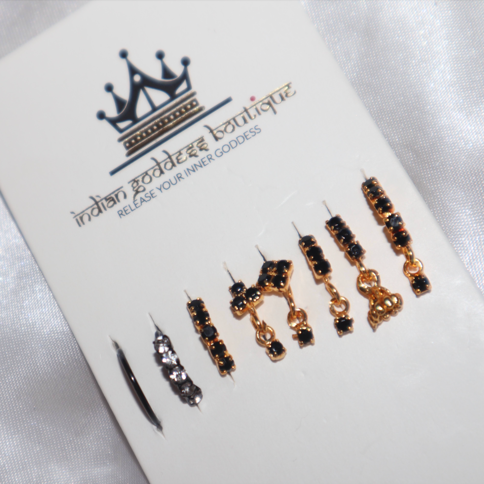 Ultimate Black Nose Ring Set of 8