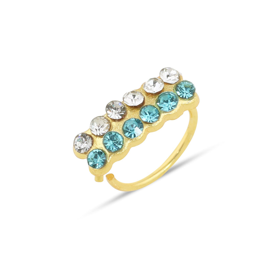 Thick Colored Diamond Nose Ring