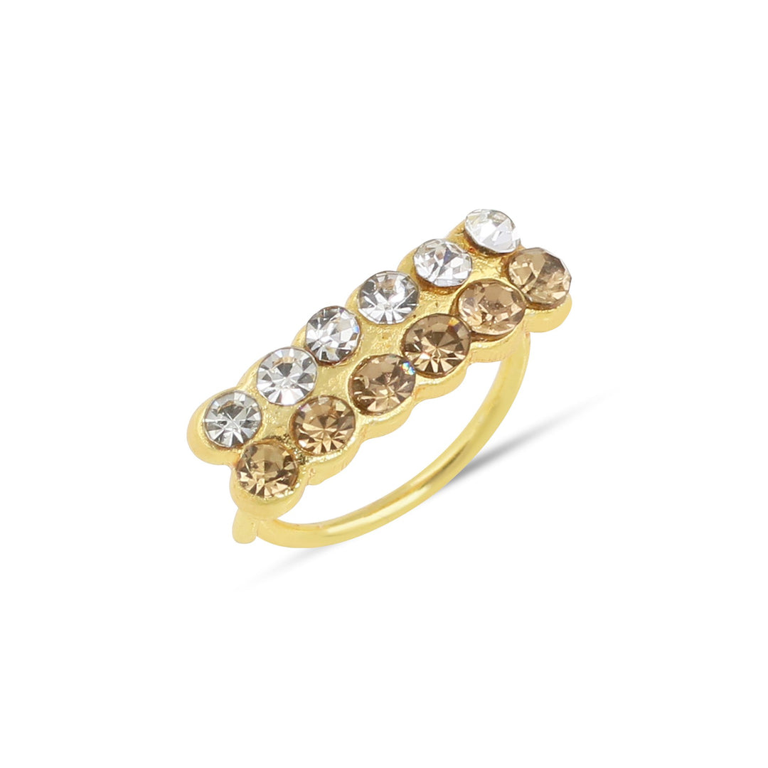 Thick Colored Diamond Nose Ring