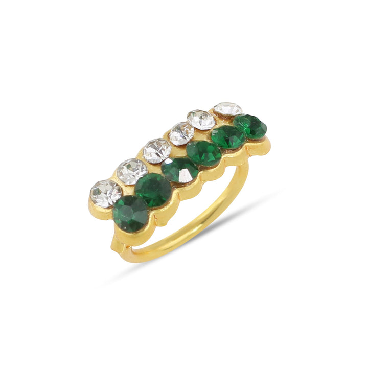 Thick Colored Diamond Nose Ring