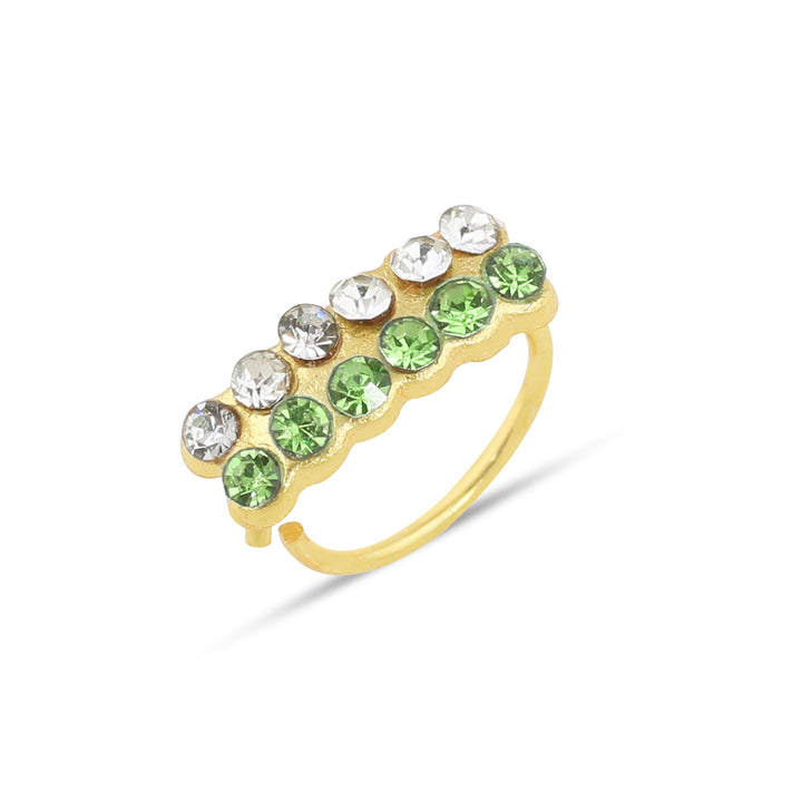 Thick Colored Diamond Nose Ring