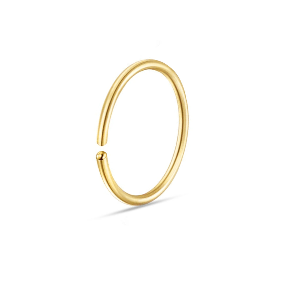 gold hoop nose ring