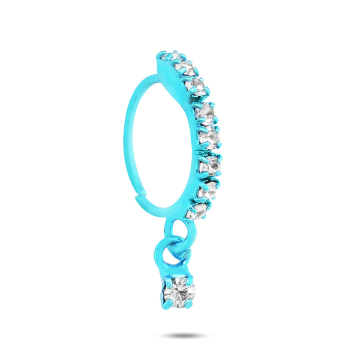 Neon Colored 9 Diamond Nose Ring Set