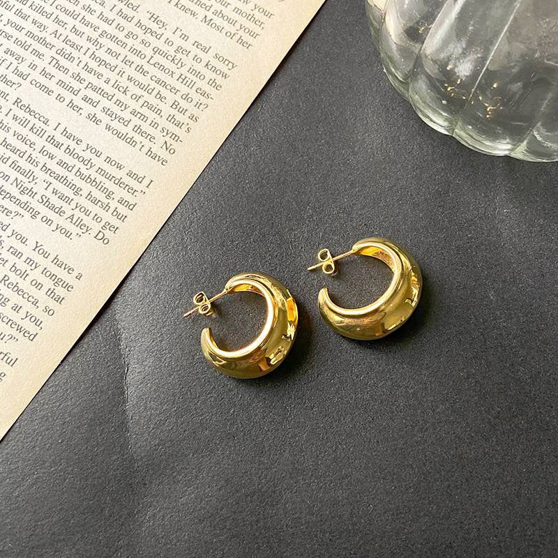 Chunky Gold Hoop Earrings