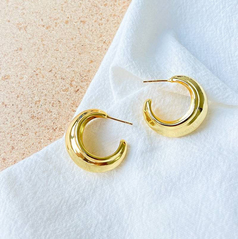 Chunky Gold Hoop Earrings