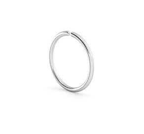 silver hoop nose ring