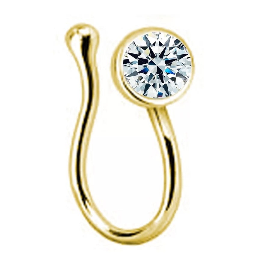 One Diamond Nose Cuff
