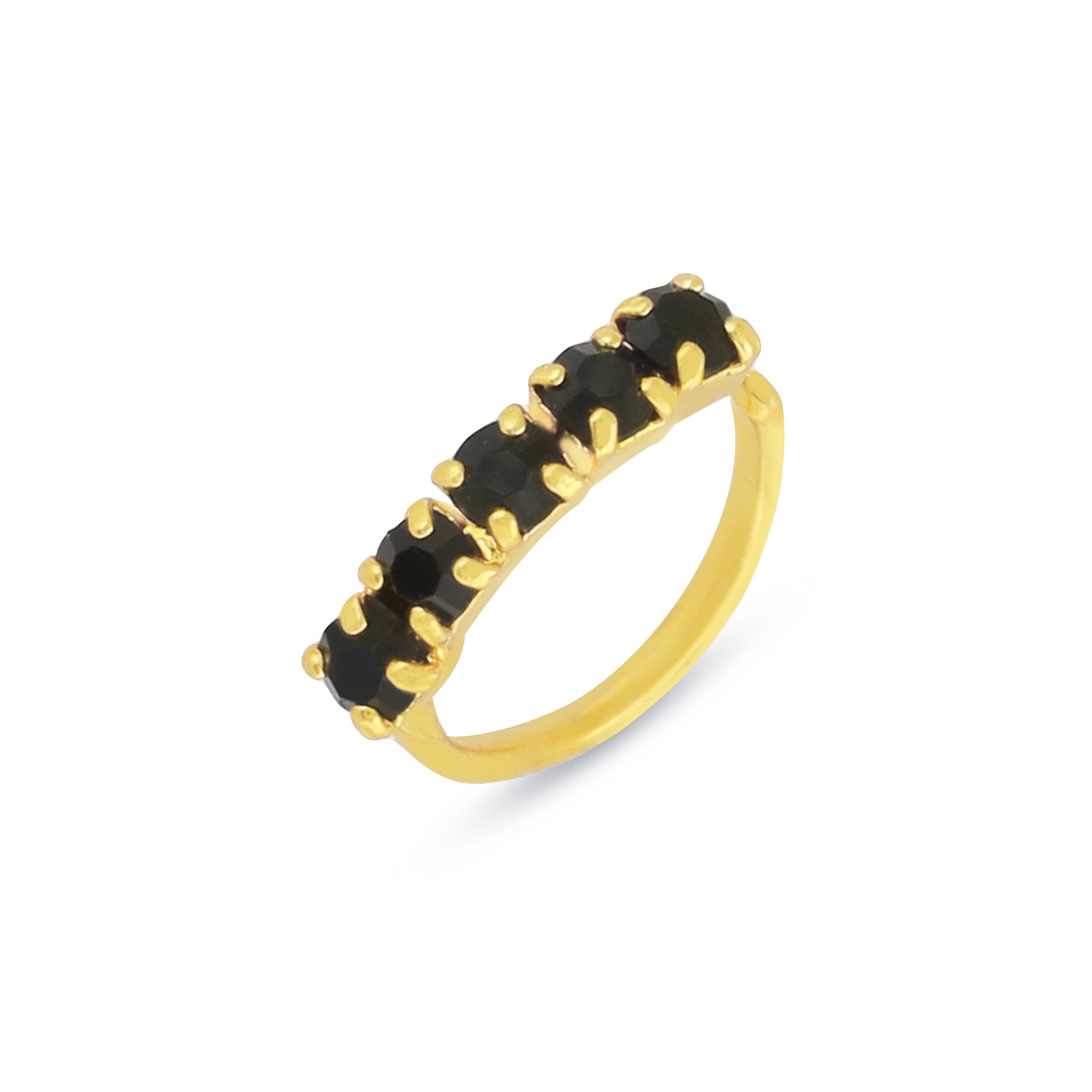 Set of Black Hoop Nose Rings