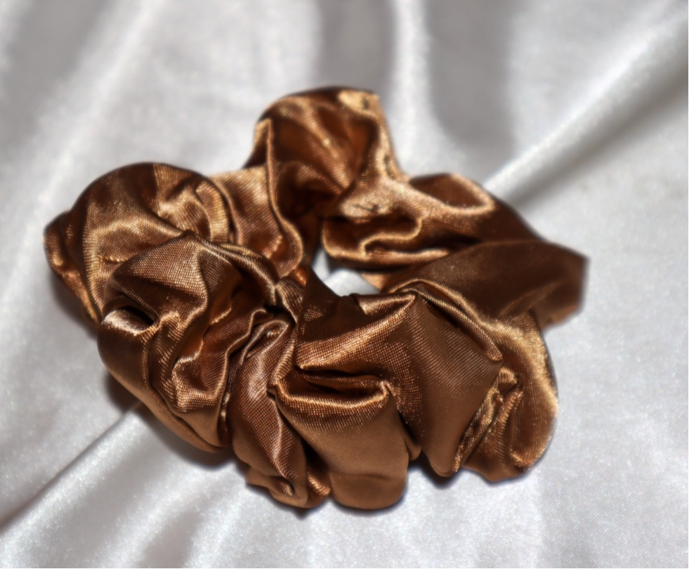Milk Chocolate Silk Scrunchie