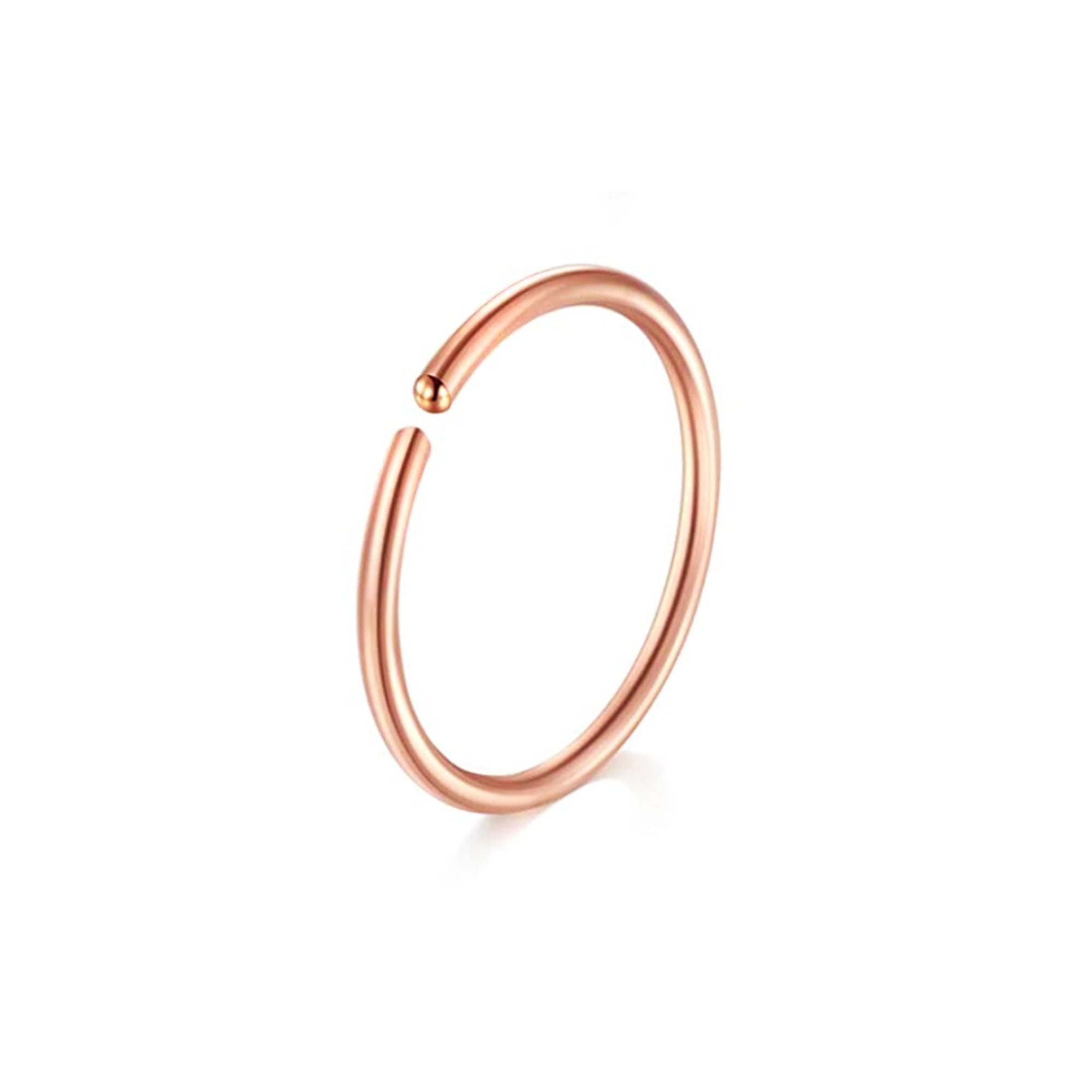rose gold hoop nose ring
