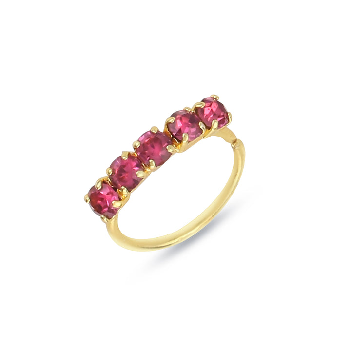 Pink Nose Ring Set of 4