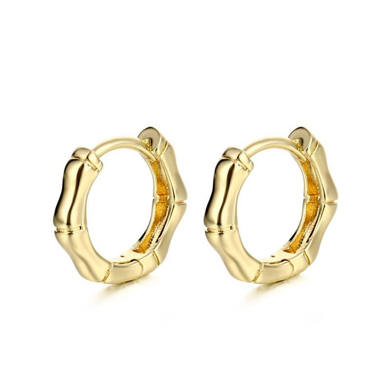 Mini Hexagon Gold Hoop Earrings