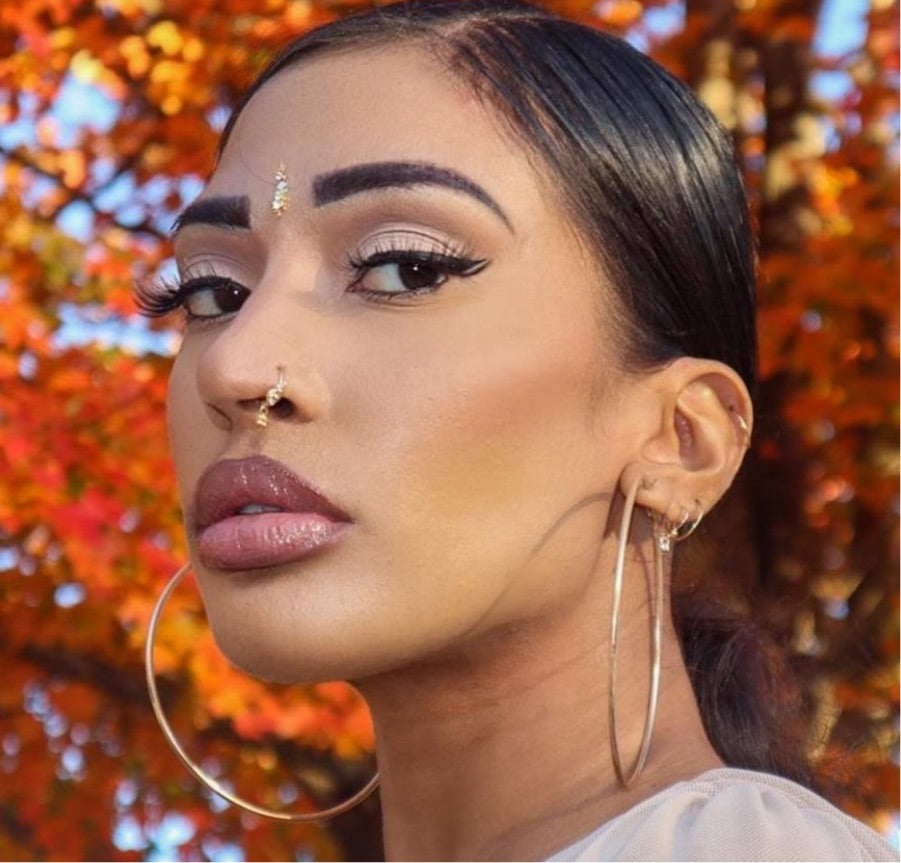 Real gold and diamond nose rings Outlet