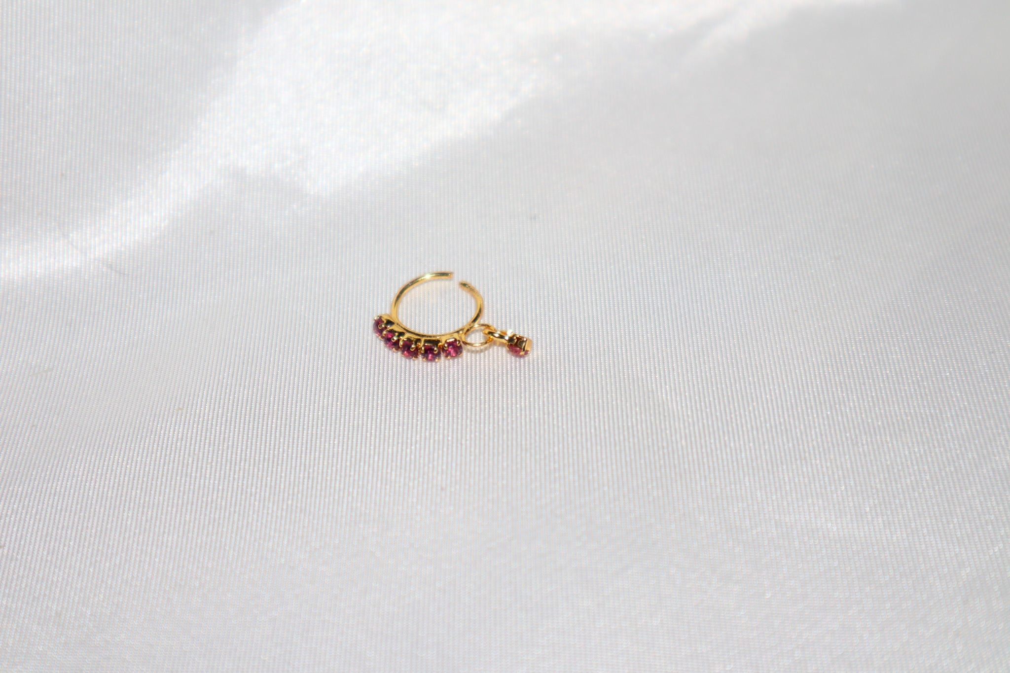 Hot Pink Dangling Nose Ring